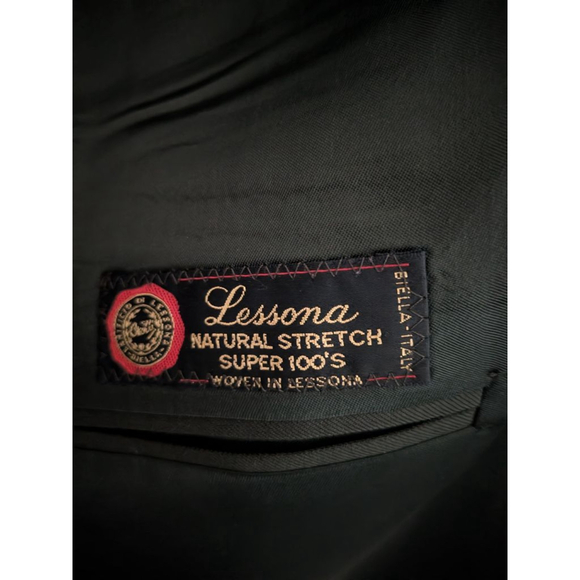 Men's Pronto Uomo 100% Wool Coat & Blazer 46R Dark Green Olive, Made In Italy - Picture 5 of 8